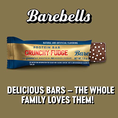 Barebells Protein Bars Crunchy Fudge 12 Count, 1.9oz Bars Protein