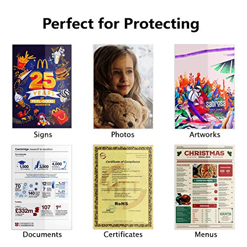 Thermal Laminating Pouches,Jiehome 4-Colors 80 Packs 3 Mil Clear Letter Size Laminating Sheets -9X 11.5Inch Great for Signs, Schedules,Certificates,Kids Artwork,and More