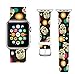 Ecute Compatible with Apple Watch Band 38mm 40mm, Soft Leather Band Strap Compatible with iWatch Series 6/5/4/3/2/1 - Star with Skulls