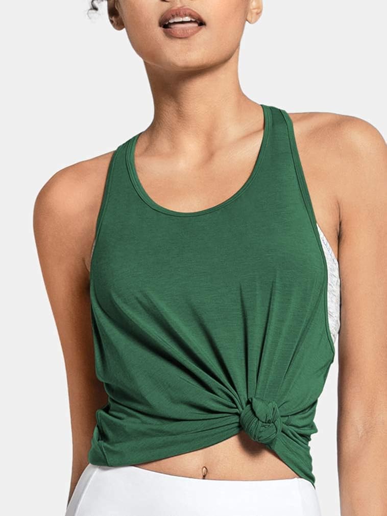 DIBAOLONG Womens Sexy Open Back Yoga Tops Workout Clothes Racerback Tank Top at  Women’s Clothing store