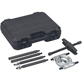 OTC 4517 7-Ton Bar-Type Puller and Bearing Separator Set with Storage Case | Includes a 4" Capacity Bearing Splitter, Two Push/Puller Leg Sets, 8" Bar Type Puller Head with Forcing Screw
