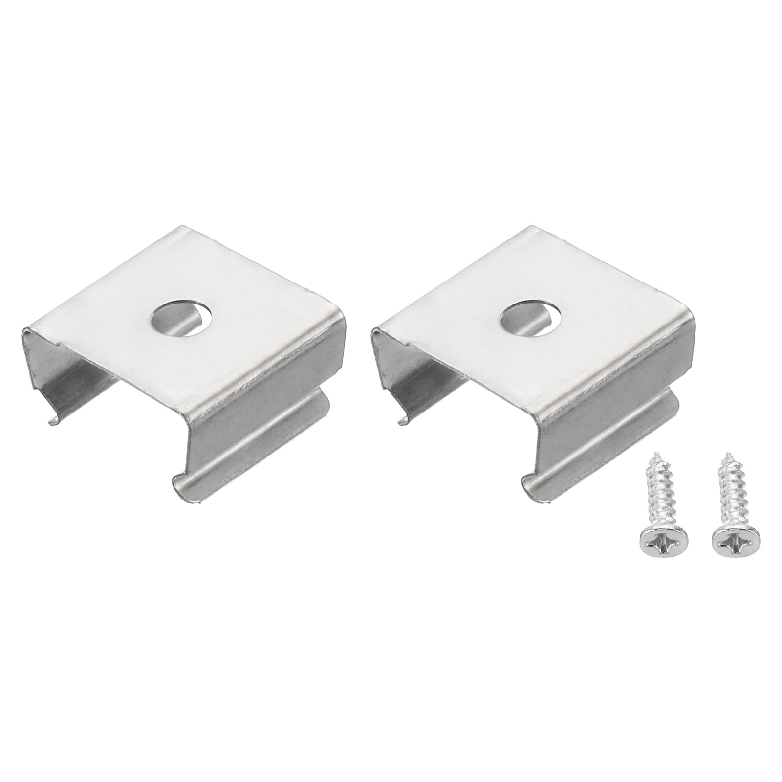 uxcell Rope Light Mounting Clips, Wall Channel Mounting Holder Accessories for 13mm to 15mm LED Neon Strip, Stainless Steel, Pack of 20