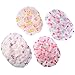 eBoot 10 Pieces Shower Cap Elastic Waterproof Bath Cap Plastic Bathing Hair Cap Lady Salon Hat