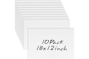 NEWFLAGER 10 Pack 18'' x 12'' White Corrugated Plastic Sign Blank Board Double Sided for Garage Sale, Rent, Birthday Party, Guidepost Decorations