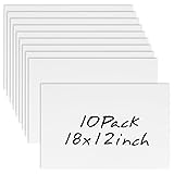 10 Pack 18'' x 12'' White Corrugated Plastic Sign
