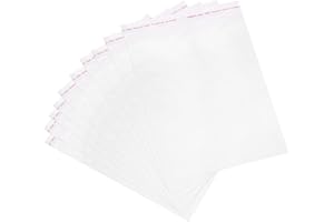 uxcell 100Pcs Clear Cello Bags, 5" x 6" Plastic Self Sealing OPP Treat Bags for Packing Cookies Candy Jewelry Gifts