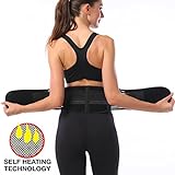 FOUMECH Back Brace Support Belt for Men and Women - Adjustable Lumbar Lower Back Support Massage Brace Self-heating Magnetic Therapy Belt - Helps Relieve Lower Back Pain And Stress