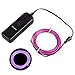 Onite 16.4ft Purple Neon Glowing Strobing Electroluminescent EL Wire Light with Battery Pack Controller for Parties, Halloween, Automotive, Advertisement Decoration