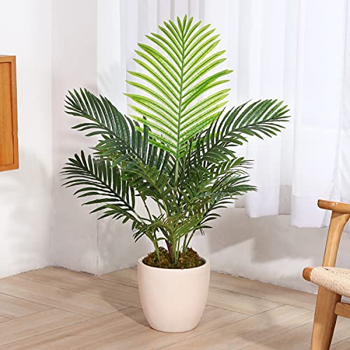 Fopamtri Fake Majesty Palm Plant 3 Feet Artificial Majestic Palm Faux