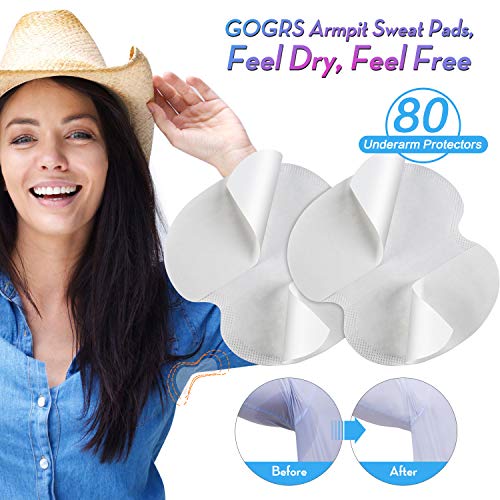 Premium Armpit Sweat Pads [80 Packs] for Women and Men, Best Deodorant and Antiperspirant Alternative, Block Underarm Sweat and Odor, Comfortable Dress Guard/Shield