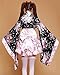 VSVO Anime Cosplay Lolita Halloween Fancy Dress Japanese Kimono Costume (Kids Large) Black/Pink