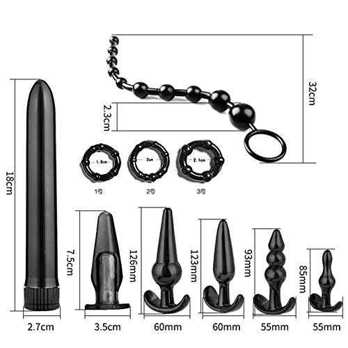 HOTOY-10-PCS-Vibratore-Anale-Butt-Plug-Vibrazione-Set-Sensualita-di-Vibrazione-Butt-Perline-Kit-Sessuale-massager-della-prostata-Giocattoli-del-Sesso-per-Le-Coppie