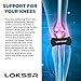 LOKSER 2-Pack Premium Patella Knee Tendon Support Strap Bands | Adjustable Knee Brace with Medical Grade EVA Guard Pad for Pain Relief | for Men & Women, One Size Fits All (Black)