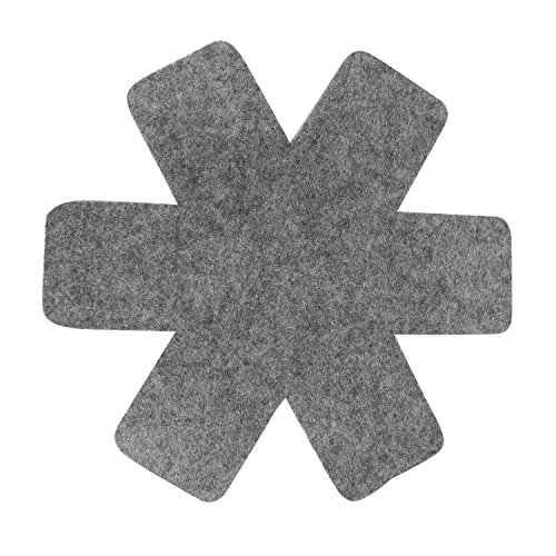 ASSIS Pot & Pan Protectors, Set of 6 15 Inches Gray Print Premium Divider Pads to Prevent Scratching, Separate and Protect Surfaces of Your Cookware - Cookware Accessories - Thumbnail 2