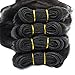 Selina Brazilian Hair Body Wave 4 Bundles With Closure Unprocessed Virgin Human Hair Bundles With Lace Closure 4x4 Free Part Natural Black (8