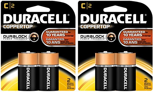 Duracell Coppertop C Batteries, 2ct, 2pk