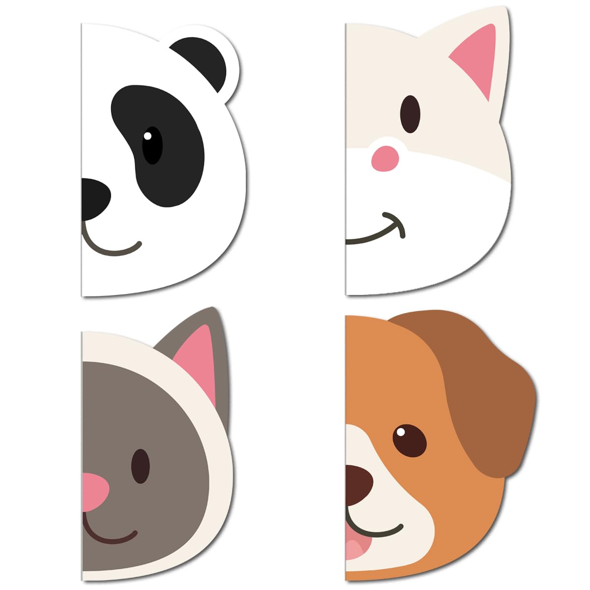 siixu Cute Animal Shaped Notebooks, 4 Pack A5 Lined Journal, Unique Aesthetic Design for School & Work Supplies