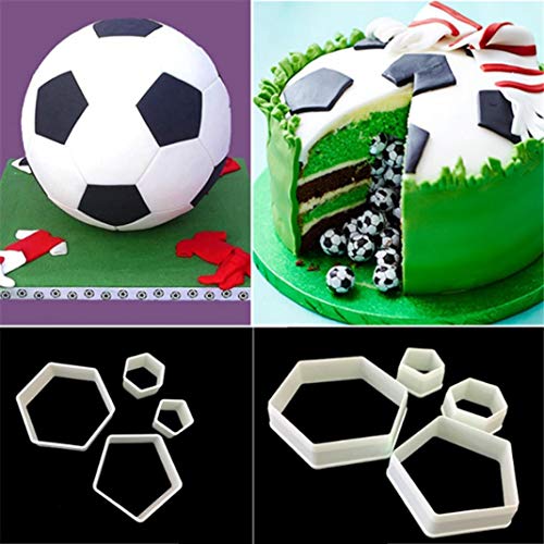 4Pcs Football Soccer Fondant Cutter Cake Mold Baking Zambia Ubuy