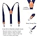 AWAYTR Kids Boys Adults Suspenders - 4 Sizes Sturdy Metal Clips Elastic Adjustable Suspender (27 inches (5 Years-9 Years),Navy blue)