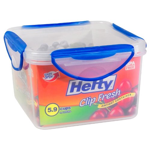 Hefty Clip Fresh Food Storage Container 5.9 Cups Square