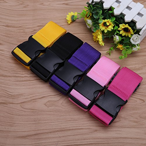 Susada Luggage Straps Adjustable Suitcase Bag Travel Buckle Baggage Tie Down Belt Lock (Purple)