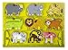 Melissa & Doug Safari Animals Wooden Chunky Puzzle and Stacking Toy With Storage Tray