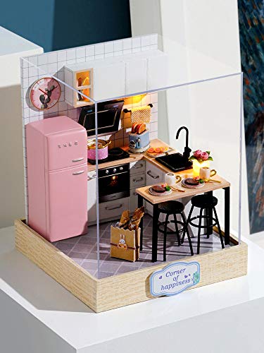 CUTEBEE Dollhouse Miniature with Furniture, DIY Dollhouse Kit Plus Dust Proof, 1:24 Scale Creative Room Idea(Taste of Life) - Image 7