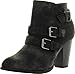Forever Women's Buckle Strap Block Heel Ankle Booties