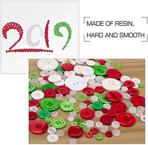 Christmas ornament DIY kit with colorful resin buttons for $8.99.