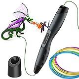 Aerb 3D Pen, 3D Printing Pen with OLED Display and 2 Loops of 1.75 mm Filament Refills, Ultimate Innovative Design for Doodling, Art & Craft Making and Education(Black)