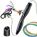 Aerb 3D Pen, 3D Printing Pen with OLED Display and 2 Loops of 1.75 mm Filament Refills, Ultimate Innovative Design for Doodling, Art & Craft Making and Education(Black)