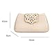 Fawziya Heart Shaped Clutch Velvet Evening Bags And Clutches For Women-Beige