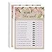 Floral Bridal Shower Games, He Said She Said Guessing Game for Wedding (50 Pack)