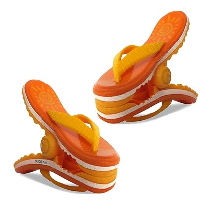 Amazoncom Solclip Flip Flop Sunshine Beach Towel Clips