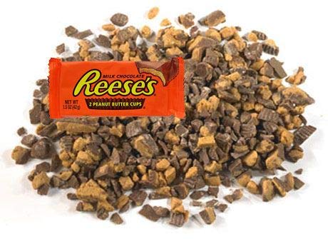 RiverFinn Chopped Reese's Peanut Butter Cups- 5 FULL POUNDS - PERFECT FOR BAKING! Unwrapped, Chopped and Ready for Adding to Ice-cream, Baked Goods, Snack Mixes and More!