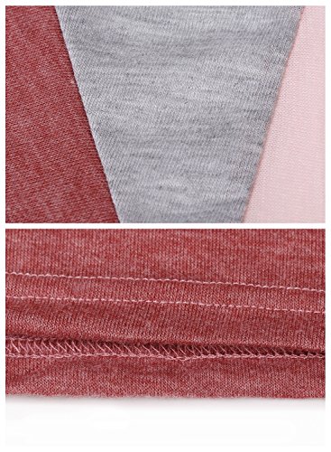 Women's Aztec Open Front Varsity Cardigan Sweaters Office Burgundy S - Thumbnail 5