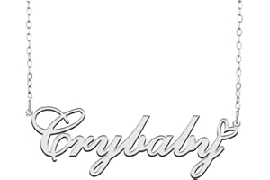 RONKAHSHOW Custom Name Necklace Customized Personalized Pendant Name Necklace with Heart Name Necklace for Women Best Gift for Girl Birthday Mother’day Christmas wedding