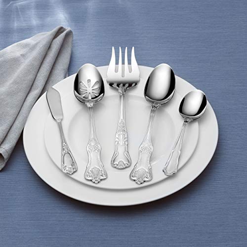 Wallace Hotel Lux 77Piece 18/10 Stainless Steel Flatware Set, Silver