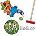 Wondertoys Wooden Animals Croquet Set Golf Toys Gift for Boys and Girls Early Educational Game for Children
