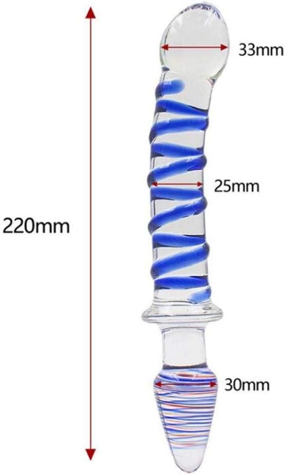 MYXFST Cozy Portable 22cm Female Glass Spiral Penǐs Massage Stick for Female Products Make You Happy
