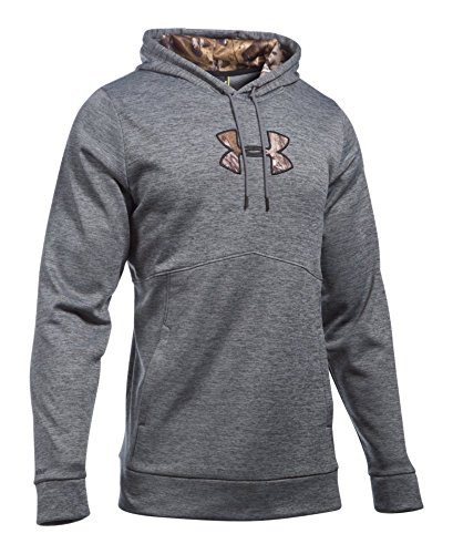 Under Armour Mens Storm Armour Fleece Stacked Hoodie Graphite