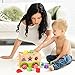 Lewo Large Wooden Shape Sorter Bus Classic Push Pull Truck Toy for Toddlers Baby Color Recognition Geometry Learning Toys