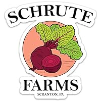 Schrute Farms Beets Office - Vinyl Sticker Waterproof Decal 4" for Laptop, Waterbottle etc