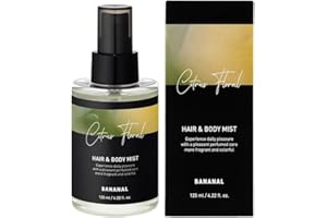 BANANAL Perfumed Hair Mist for Women – Castor Oil for Shine & Long-Lasting Scent, Clean Hair Perfume & Body Mist – Botanical Waters & 17 Amino Acids, Sulfate, Paraben, Silicone-Free – Cirus Floral, 125ml