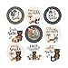 16 Monthly Baby Milestone Stickers - Woodland Baby Monthly Milestone Stickers, Milestone Baby Monthly Stickers, Baby Month Stickers for Baby Photo Props Newborn, Monthly Baby Stickers for Pictures