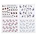 Alonea 50PCS/Lot Nail Art Tips Decals Water Transfer Mixed Flowers Stickers (Colorful)