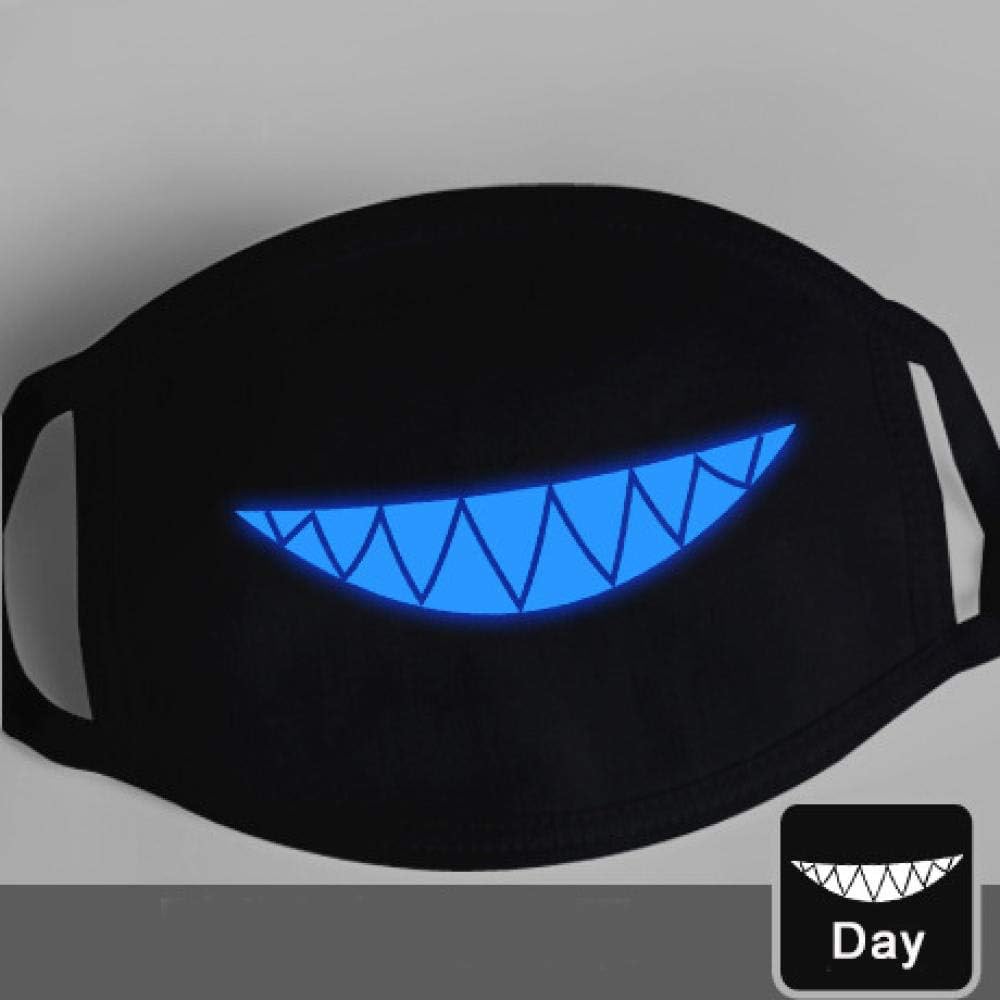Tp Cute Anime Bear Mask Night Glow In Dark Masquerade Cosplay Teeth Skull Masks Dustproof Face Mask-A22_ONE SIZE (Color : A17, Size : ONE SIZE)