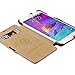 Galaxy Note 4 Case, PERSTAR [Vintage Classic Series] [Genuine Leather] Flip Cover Folio Case [Simple Stand], [1 Card Slot] with Magnetic Closure for Samsung Note 4 (Retro Brown)
