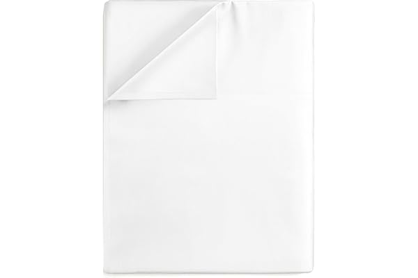Good Sleep Bedding Flat Sheet King - 1 Pc, 100% Egyptian Cotton (White, King)
