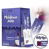Melatonin 3 mg Wild Cherry Jelly (High Potency) - 21 Individually Wrapped Gummy Stick Packs, Sleep Aid Support with Gentle Formula, Safe for Travel